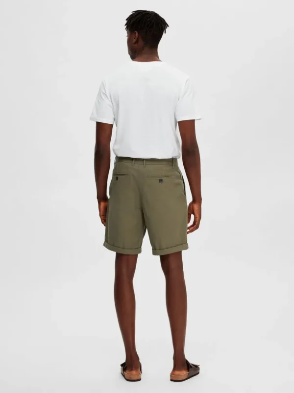SELECTED BOMULLSSYDD CHINOSHORTS Green Discount