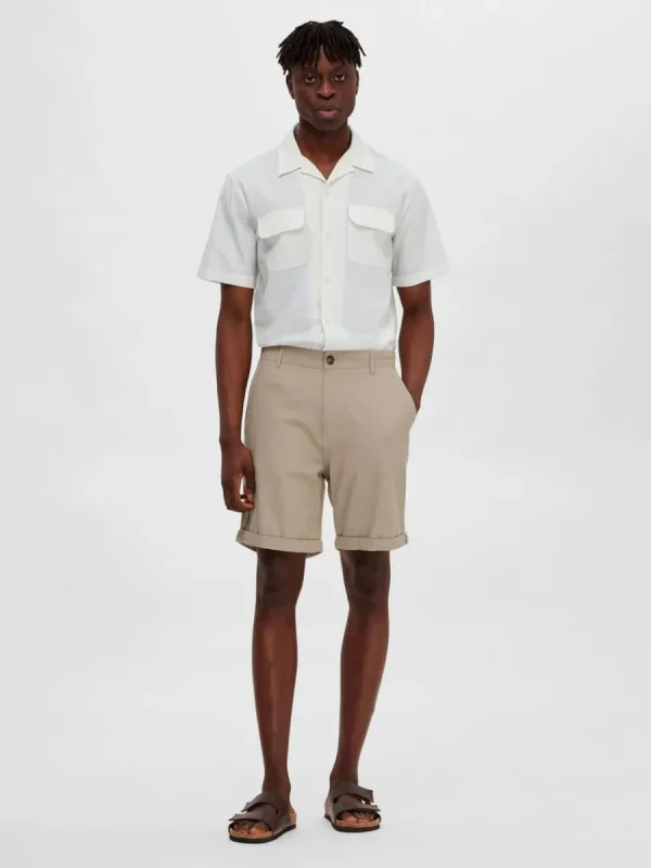 SELECTED BOMULLSSYDD CHINOSHORTS Beige Cheap