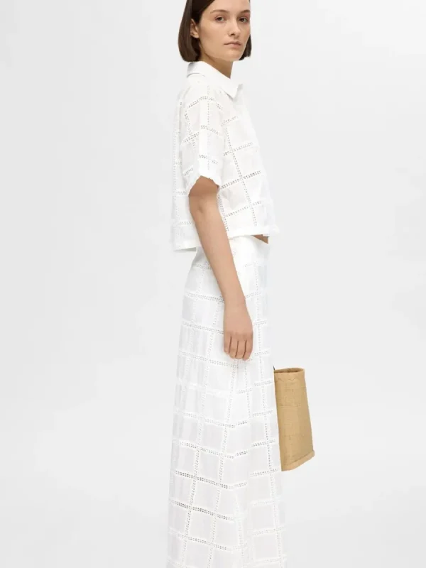 SELECTED BOMULLSSYDD MAXIKJOL White Best