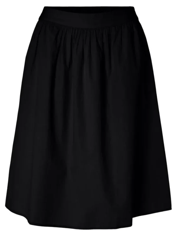 SELECTED BOMULLSSYDD MIDIKJOL Black Sale