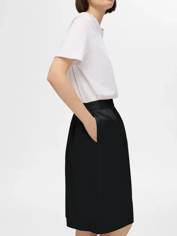 SELECTED BOMULLSSYDD MIDIKJOL Black Sale