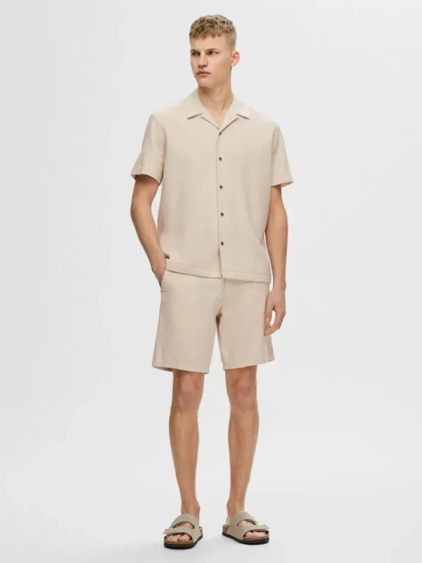 SELECTED BOMULLSSYDD SHORTS Beige Shop