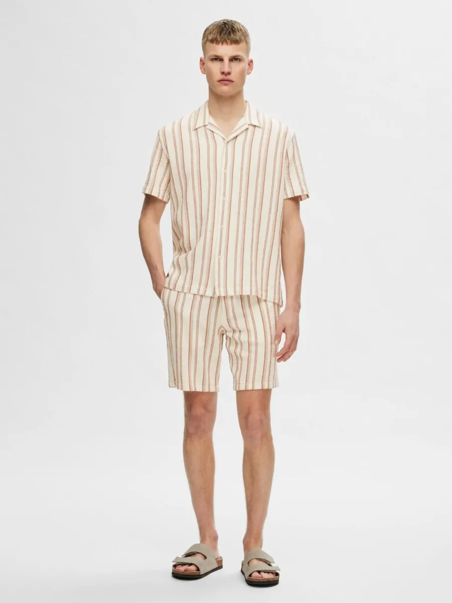 bomullssydd_shorts_2.webp SELECTED BOMULLSSYDD SHORTS Beige Discount