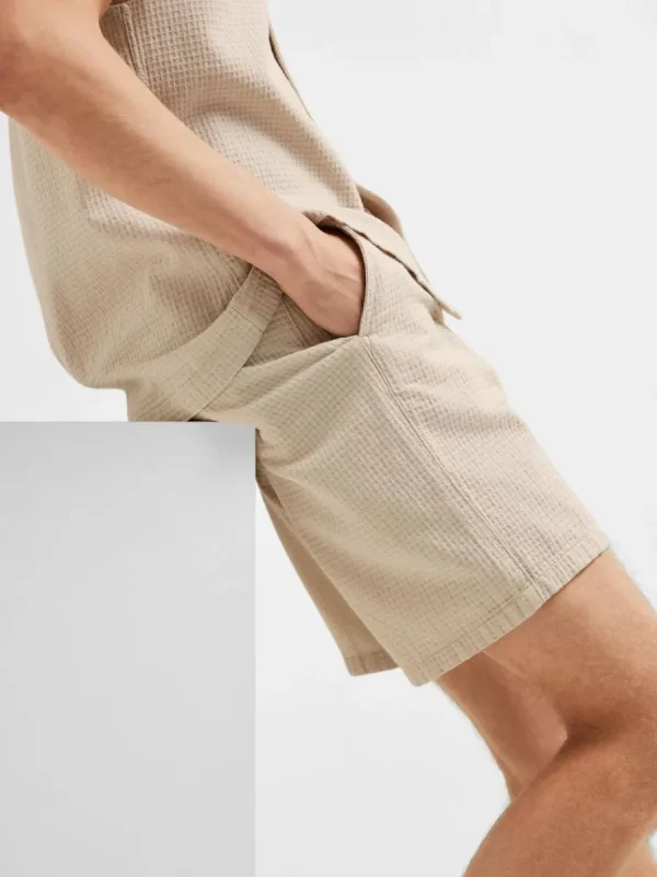 SELECTED BOMULLSSYDD SHORTS Beige Shop