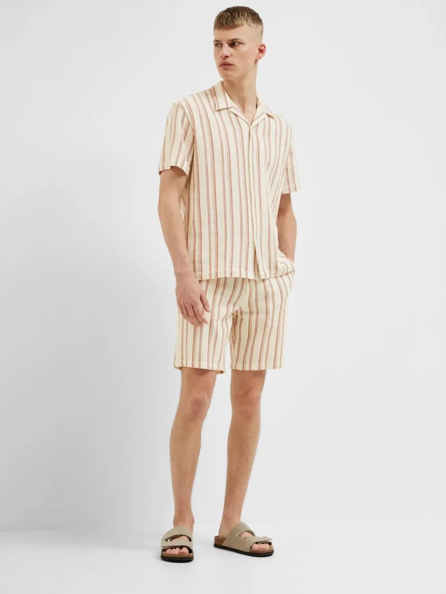 bomullssydd_shorts_3.webp SELECTED BOMULLSSYDD SHORTS Beige Discount