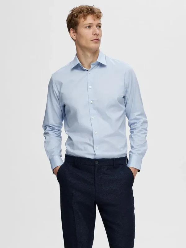 SELECTED BOMULLSSYDD SKJORTA Blue New