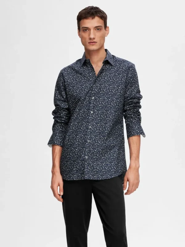SELECTED BOMULLSSYDD SKJORTA Blue Store