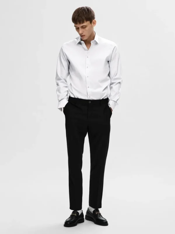 SELECTED BOMULLSSYDD SKJORTA White Flash Sale