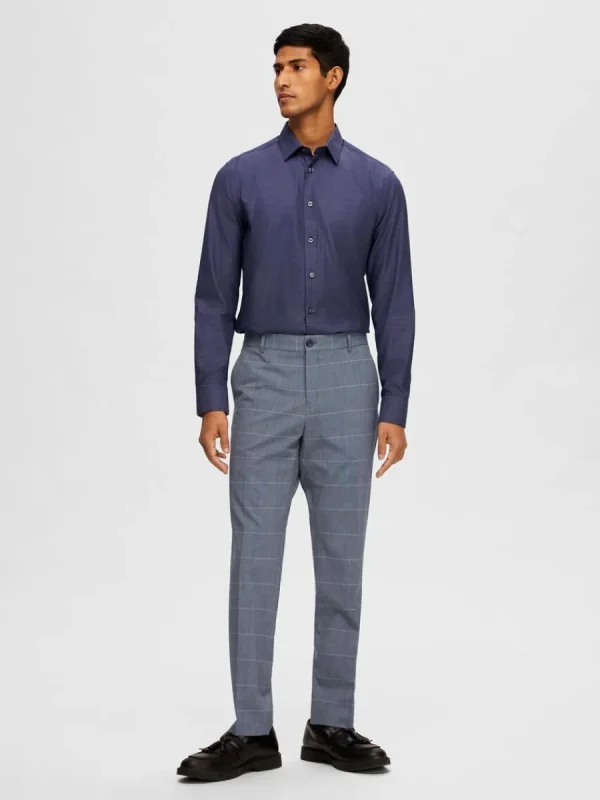 SELECTED BOMULLSSYDD SKJORTA Blue Outlet