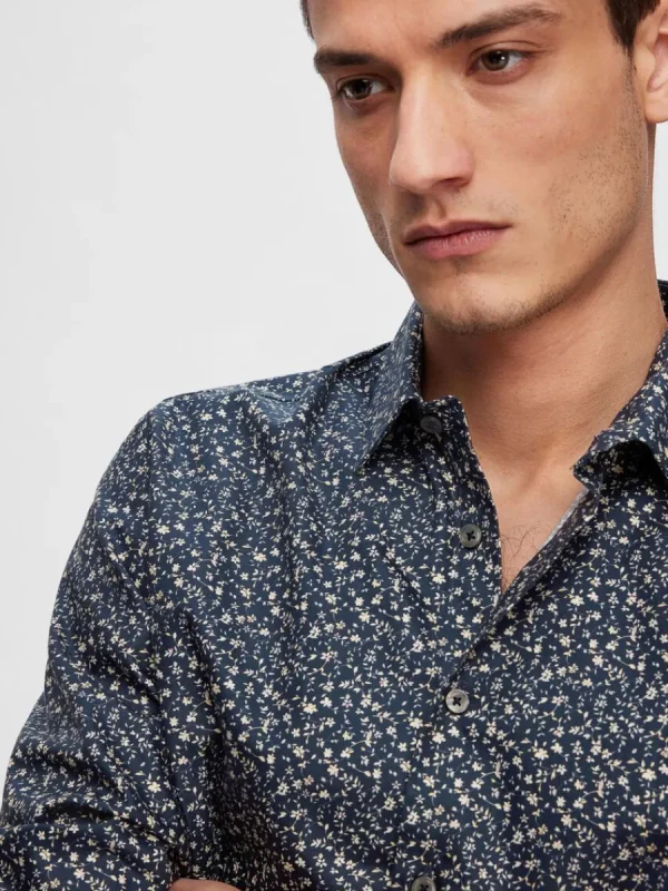 SELECTED BOMULLSSYDD SKJORTA Blue Store