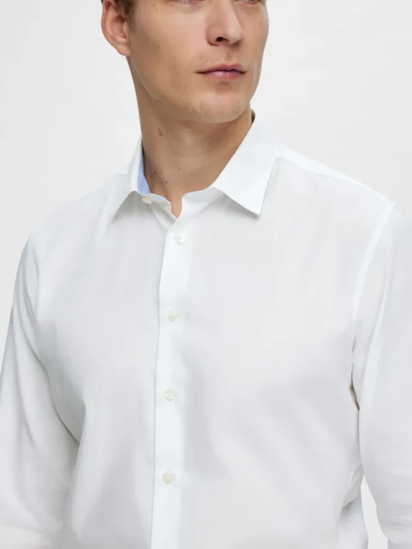 SELECTED BOMULLSSYDD SKJORTA White Cheap