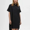 SELECTED BOMULLSSYDD SKJORTKLÄNNING Black Shop