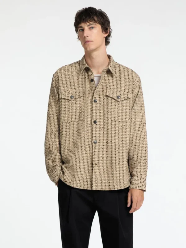 SELECTED BOXY FIT BOUCLÉ ÖVERSKJORTA Brown Outlet