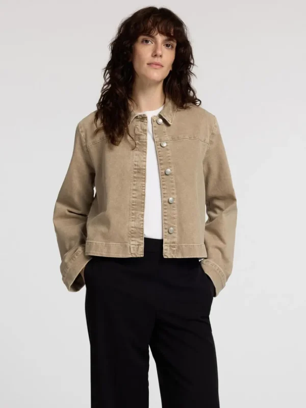SELECTED BOXY FIT JEANSJACKA Beige Best