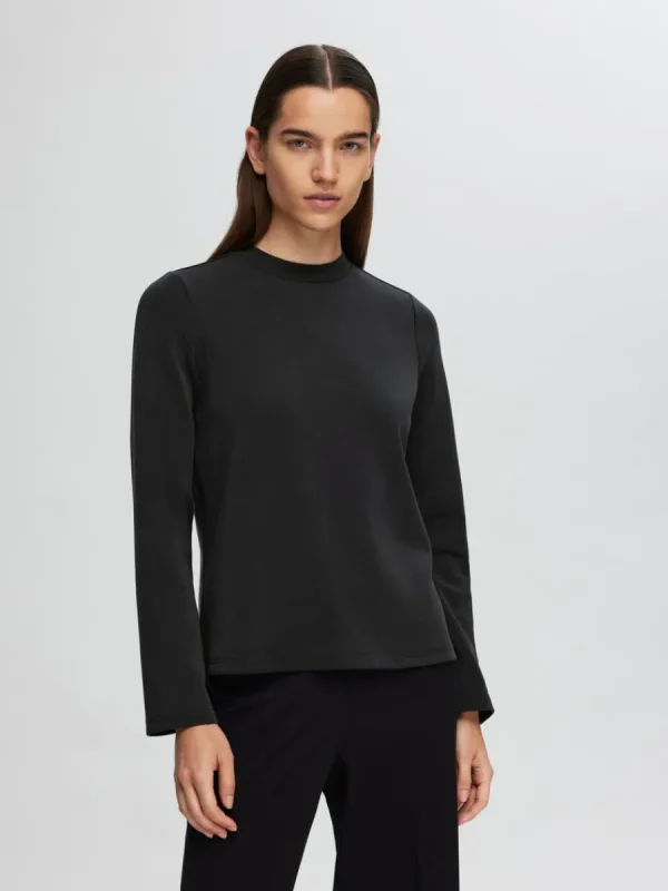 SELECTED BOXY FIT LÅNGÄRMAD T-SHIRT Black Store