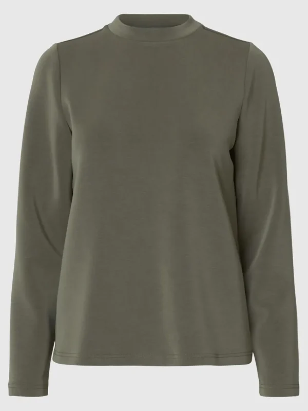 SELECTED BOXY FIT LÅNGÄRMAD T-SHIRT Green Outlet