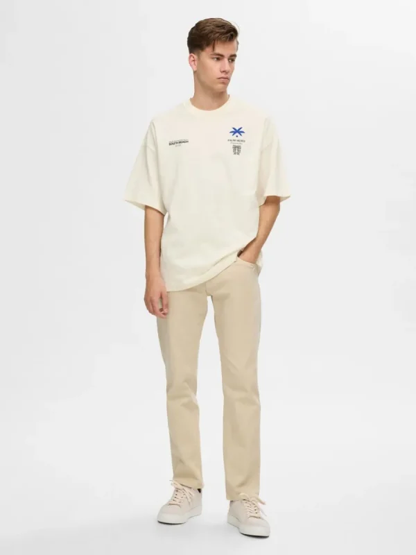 SELECTED BOXY FIT T-SHIRT White Cheap