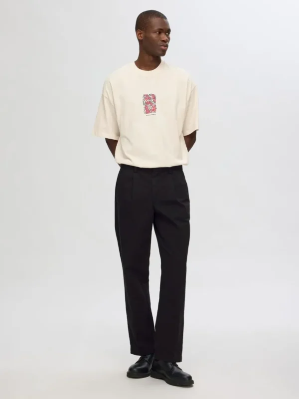 SELECTED BOXY FIT T-SHIRT Beige Fashion