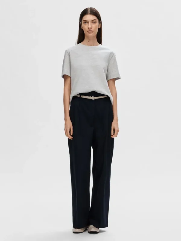 SELECTED BOXY T-SHIRT Grey Shop