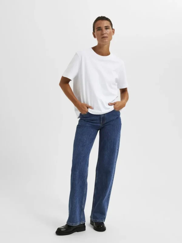 SELECTED BOXY T-SHIRT White Best