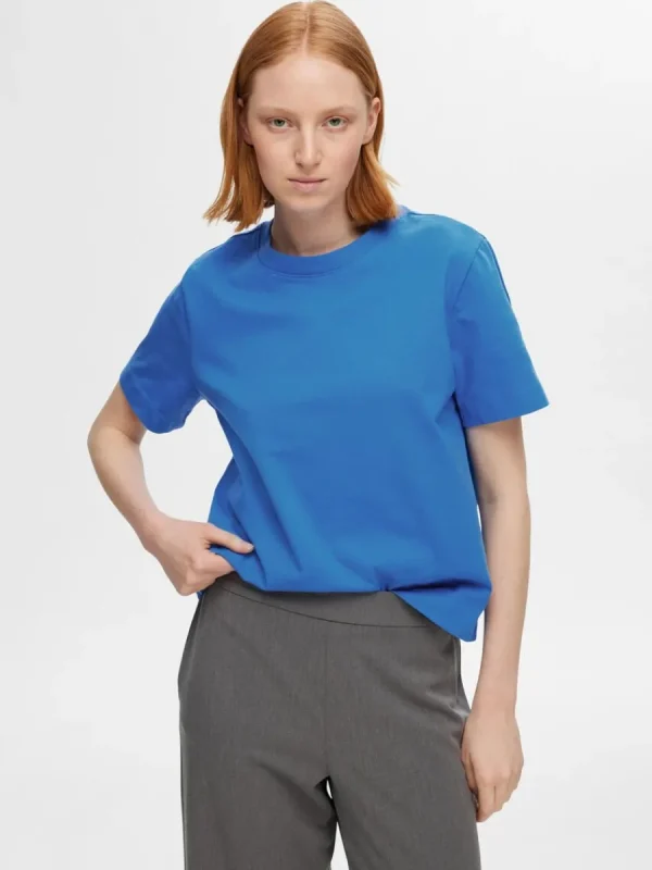 SELECTED BOXY T-SHIRT Blue Sale