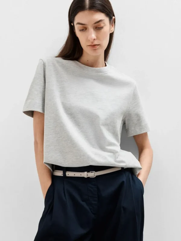SELECTED BOXY T-SHIRT Grey Shop