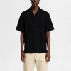SELECTED BRODERIE ANGLAISE KORTÄRMAD SKJORTA Black Best Sale