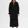 SELECTED BRODERIE ANGLAISE MAXIKLÄNNING Black Store