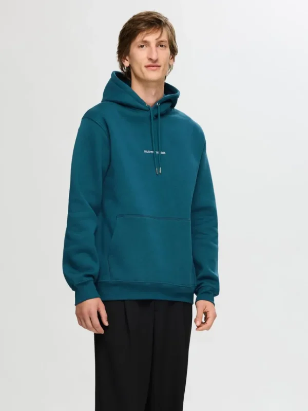 SELECTED BRODYRPRYDD HOODIE Blue Fashion