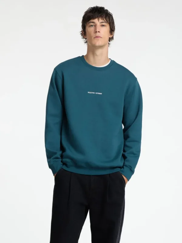 SELECTED BRODYRPRYDD SWEATSHIRT Blue Discount
