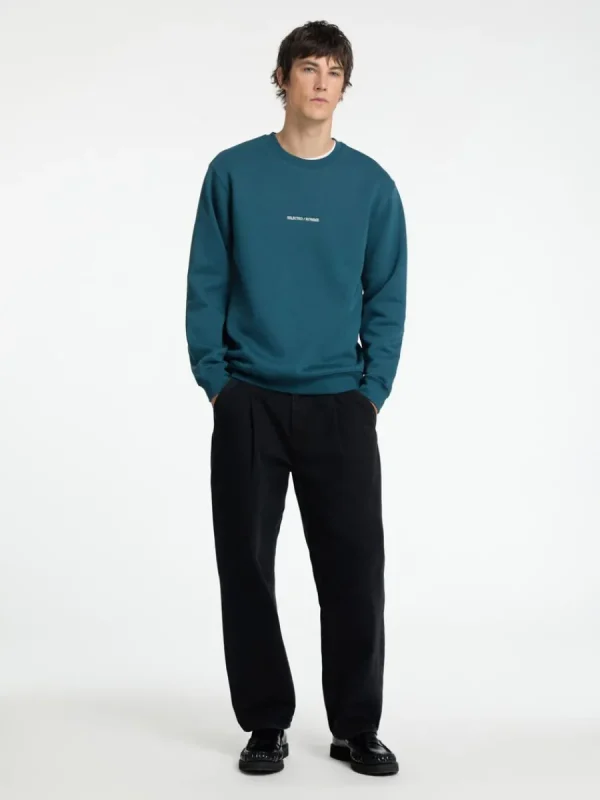 SELECTED BRODYRPRYDD SWEATSHIRT Blue Discount