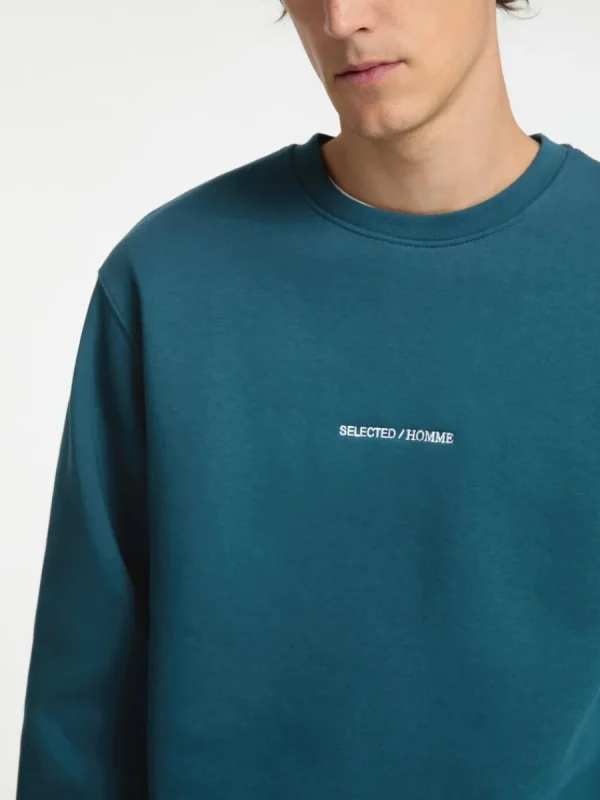 SELECTED BRODYRPRYDD SWEATSHIRT Blue Discount
