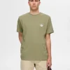SELECTED BRODYRPRYDD T-SHIRT Green Discount