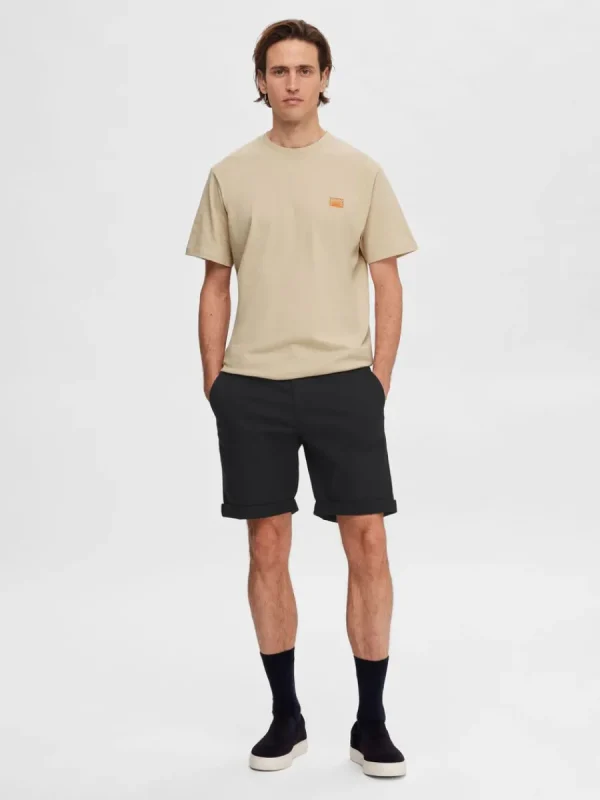 SELECTED BRODYRPRYDD T-SHIRT Beige Fashion