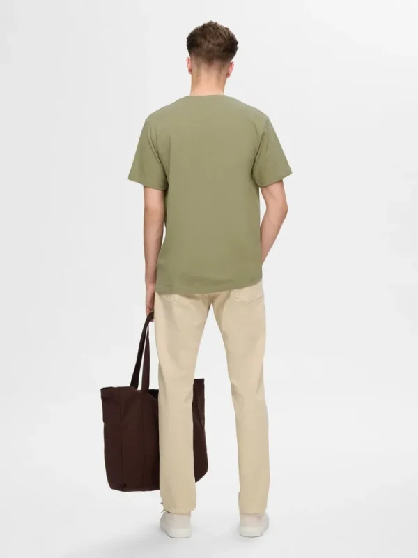 SELECTED BRODYRPRYDD T-SHIRT Green Discount