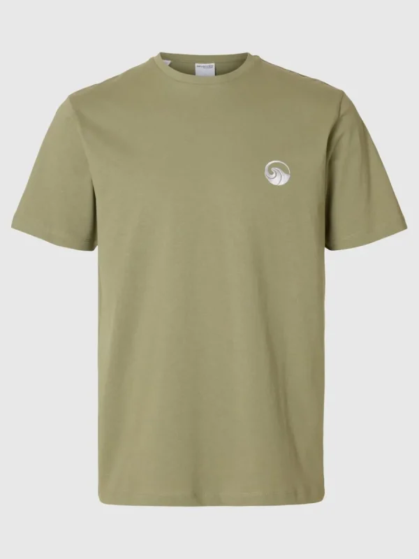 SELECTED BRODYRPRYDD T-SHIRT Green Discount