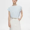 SELECTED BÅTRINGNING T-SHIRT Blue Flash Sale