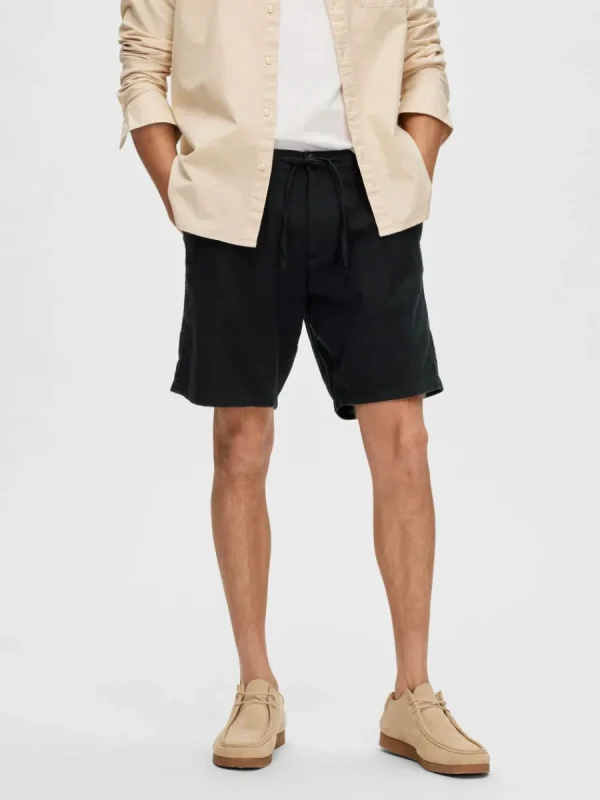 SELECTED COMFORT FIT SHORTS Black Fashion