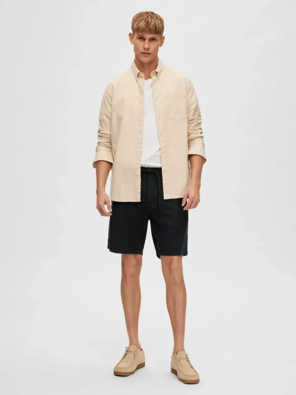 SELECTED COMFORT FIT SHORTS Black Fashion