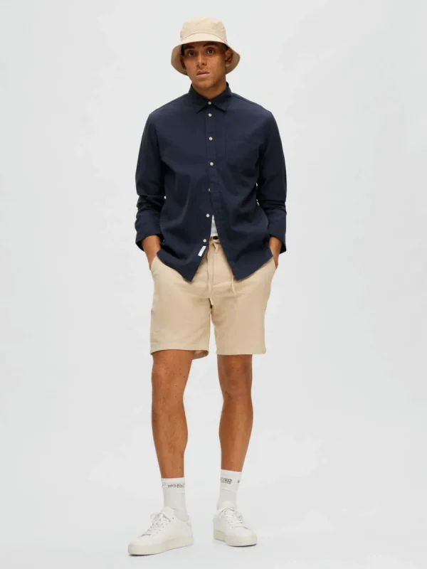 SELECTED COMFORT FIT SHORTS Beige Cheap