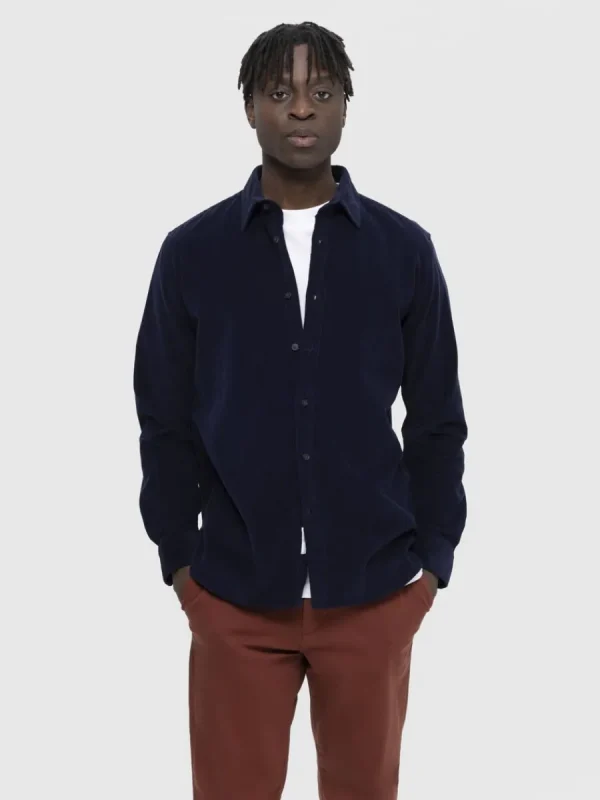 SELECTED CORDUROY SKJORTA Blue Best