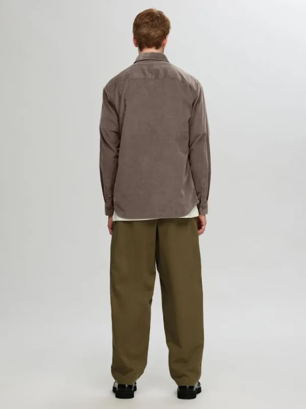 SELECTED CORDUROY SKJORTA Brown Hot