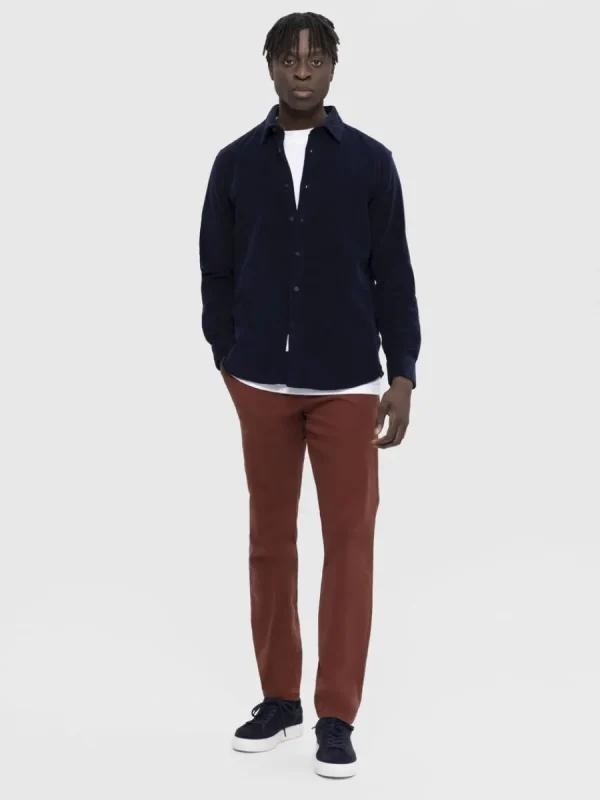 SELECTED CORDUROY SKJORTA Blue Best