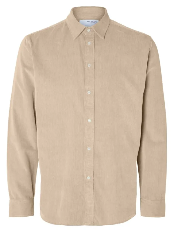 SELECTED CORDUROY SKJORTA Beige Outlet