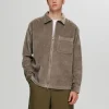 SELECTED CORDUROY ÖVERSKJORTA Brown Cheap
