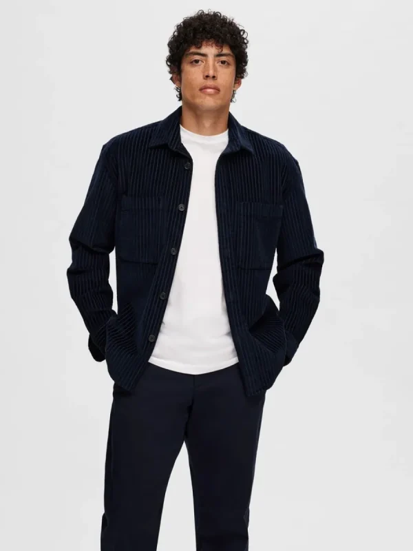 SELECTED CORDUROY ÖVERSKJORTA Blue Online