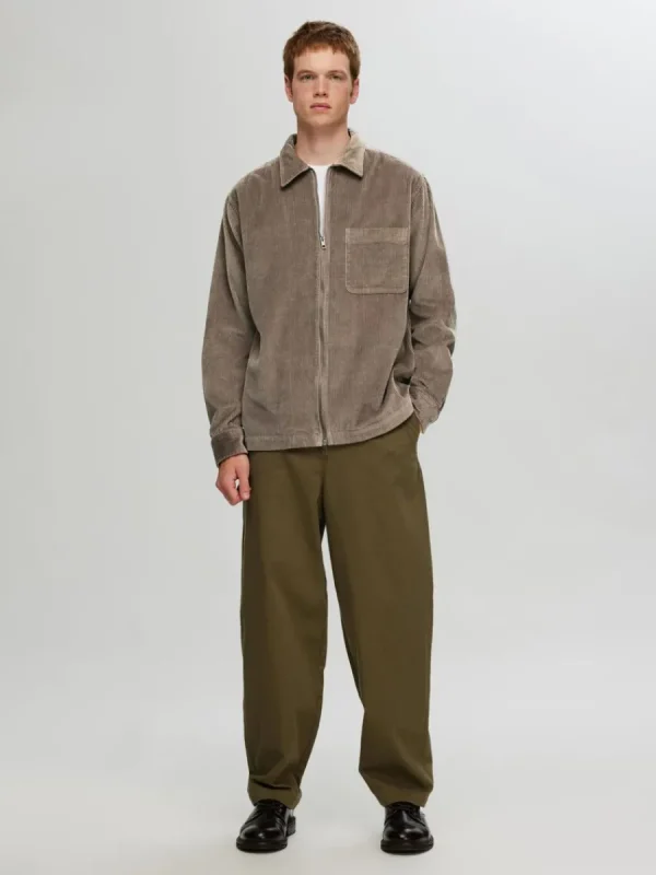 SELECTED CORDUROY ÖVERSKJORTA Brown Cheap