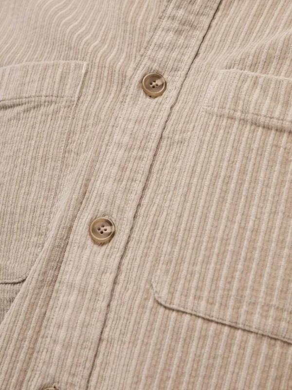 SELECTED CORDUROY ÖVERSKJORTA Beige Shop