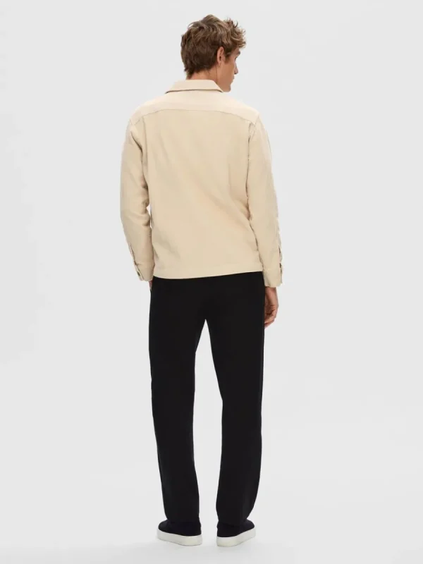 SELECTED CORDUROY ÖVERSKJORTA Beige New