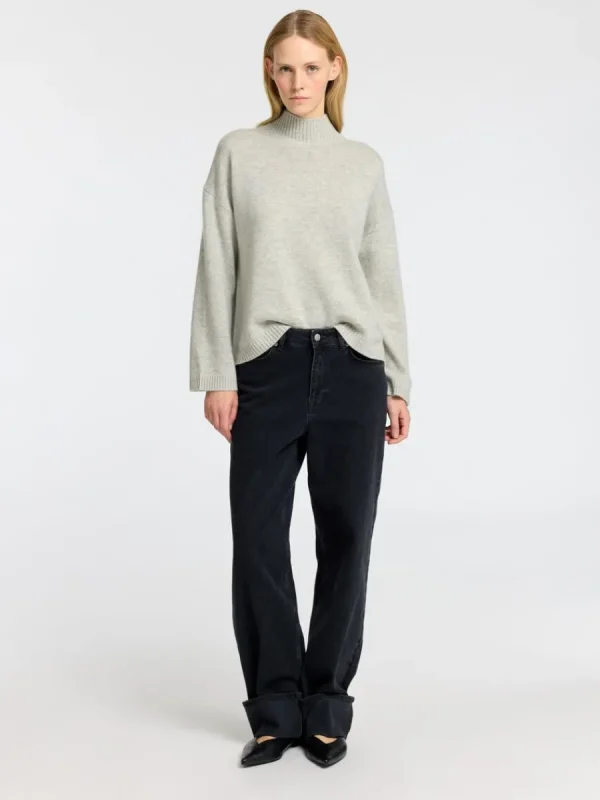 SELECTED CUELLO ENROLLADO STICKAD TRÖJA Grey Fashion